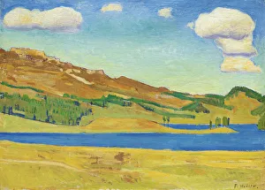 Ferdinand Hodler Paintings Drucke: Lake Champfer