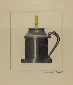 Heritage Art In The USA Drucke: Lamp, c. 1936. Creator: Eugene Barrell