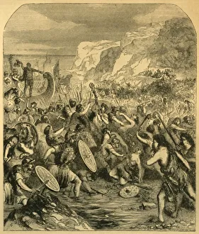 Landung von Julius Caesar, um 1890. Künstler: Unbekannt.