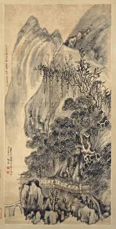 Heritage Art China Drucke: Landscape, dated 1649. Creator: Wang Duo