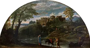 Baroque Landscape Painting Drucke: Landscape with the Flight into Egypt, c1604. Creator: Carracci, Annibale (1560-1609)