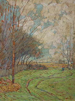 Impressionist Landscape Artists Drucke: Landscape: Path to the Fields, date unknown, c1875-1935. Creator: William Forsyth