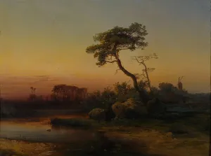 Pine Tree Landscapes Drucke: Landscape with Pine tree