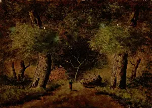 Barbizon School Art Movement Drucke: Landscape, second half of 19th century. Creator: Unknown