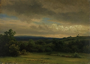 Finnish Landscape Painting Drucke: Landscape study, 1850s. Creator: Werner Holmberg