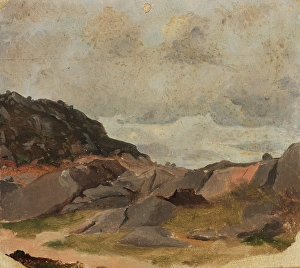 Romantic Era Landscapes Drucke: Landscape Study, probably 1830. Creator: Adolph Tidemand