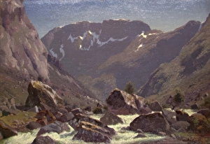 Scandinavian Landscape Art Drucke: Landscape Study from Simedalen, 1849. Creator: Bernt Lund