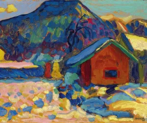 Expressionismus Drucke: Wintersstudium mit Berg, 1908