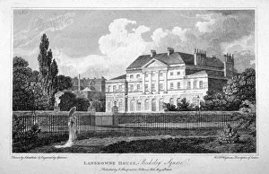 London Cityscape 19th Century Drucke: Lansdowne House in Berkeley Square, Mayfair, London, 1808