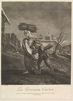 French Rural Life Drucke: The Late Provision, 1771. Creator: Philippe Triere
