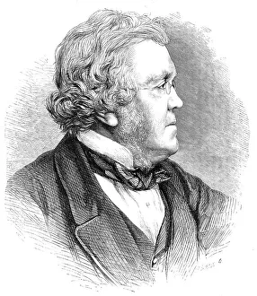 William Makepeace Thackeray Portrait Drucke: The late William Makepeace Thackeray, 1864. Creator: Mason Jackson