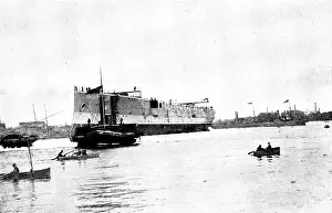 British Warships History Drucke: Launch of H.M.S. 'Terrible', 1895. Creator: George Meisenbach