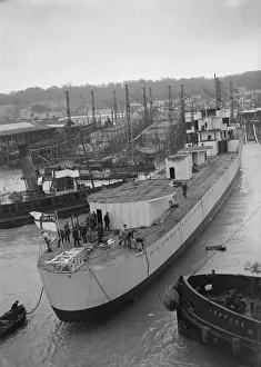 Start einer unbekannten Schiffahrt in der Werft von Samuel J. Whites, Ersteller: Kirk und Söhne aus Cowes
