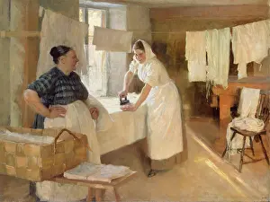 Realismus Drucke: Wäscherinnen, 1893. Künstler: Albert Edelfelt