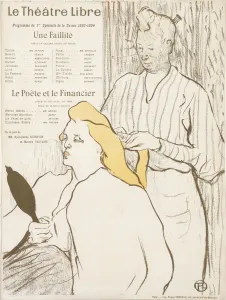 French Graphic Design Drucke: Le Coiffeur - Programme de Theatre Libre, 1893. Creator: Toulouse-Lautrec