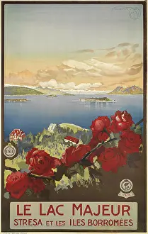 Vintage Travel Posters Drucke: Le lac Majeur, c1925. Creator: Borgoni, Mario (1869-1936)