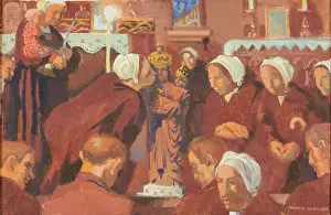 Drucke von Das Pardon von Folgoët, 1930. Im Bestand des Musée des Beaux Arts in Quimper Maurice Denis Drucke: Das Pardon von Folgoet, 1930. Künstler: Denis, Maurice (1870-1943).