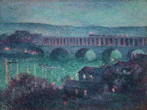 Der Viadukt von Auteuil, 1890. Schöpfer: Luce, Maximilien (1858-1941)
