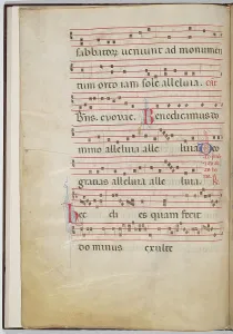 Historical Italian Art Drucke: Leaf 4 from an antiphonal fragment (verso), c. 1275. Creator: Unknown