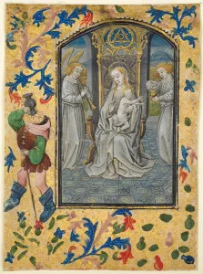 Blatt aus einem Buch der Stunde: Darstellung im Tempel um 1470/80 von Guillaume Vrelant