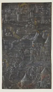 Armed Forces History Drucke: Leaf from Thenaud's TRIUMPHES: The Triumph of Force