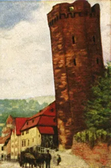 Die schief gestellte Dusenauer Turm, um 1928. Schöpfer: Unbekannt.