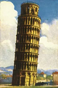 Cigarette Card Images Drucke: The Leaning Tower of Pisa, c1928. Creator: Unknown