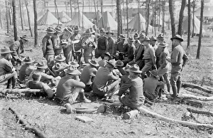 Lernen der Pistolenfeuerung im Lager Upton, 15 Sep 1917. Ersteller: Bain News Service