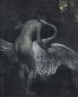 Greek Mythological Artwork Drucke: Leda and the Swan
