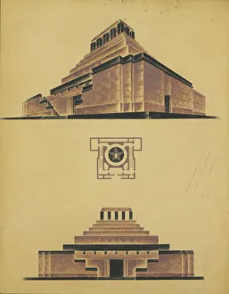 Moscow Kremlin Architecture Drucke: The Lenins Mausoleum (First version of the final project)