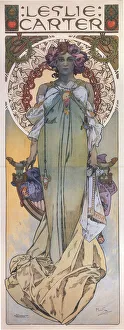 Alphonse Marie Mucha Artist Drucke: Leslie Carter