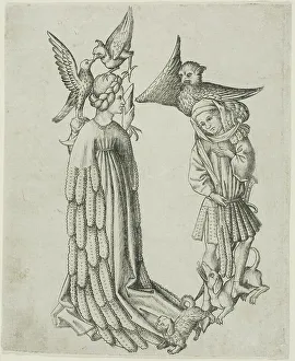 Old Master Prints Drucke: The Letter B, from The Alphabet, 1466-67. Creator: Master ES