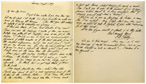 Brief von Shelley an Amelia Curran vom 5. August 1819. Künstler: Shelley