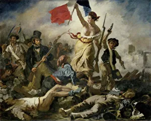 Freiheit führt das Volk, 1830. Künstler: Delacroix Eugène (1798-1863)