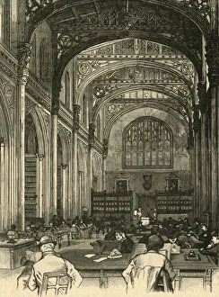 Gothic Style Architecture UK Drucke: The Library, Guildhall, 1897. Creator: Unknown