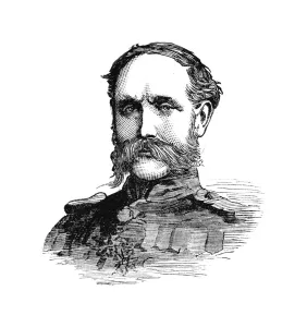 Monochrome Male Figure Drucke: Lieutenant-General Willis, Commanding the First Division, c1882