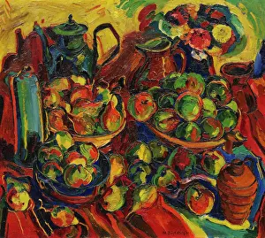 Expressionist Artwork Drucke: Still Life, c1922. Creator: Bockstiegel, Peter August (1889-1951)