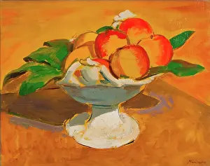 British Heritage Art Images Drucke: Still Life, Fruit, c1930. Creator: Bernard Meninsky