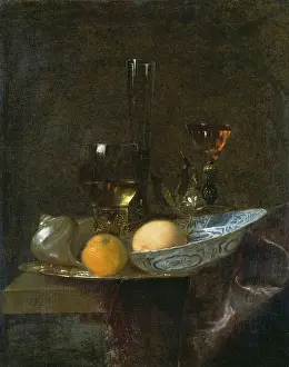 Dutch Golden Age Paintings Drucke: Still life with Oranges, c1670. Creator: Unknown