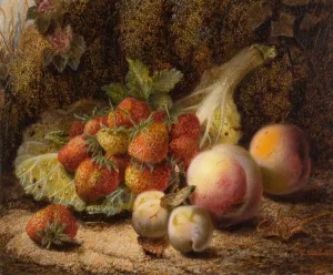 Stille Nachtmahl mit Erdbeeren, 1916. Schöpfer: Oliver Clare