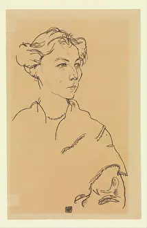 Fine Art Graphic Arts Drucke: Lilly Steiner, 1918. Creator: Schiele, Egon (1890-1918)