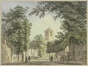 Aquarellierte Landschaften Drucke: Lisse bei Haarlem, 1775