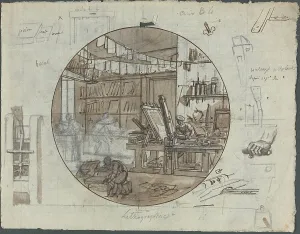 Lithographic Art Centre Drucke: Lithographic Workshop, 19th century. Creator: Unknown