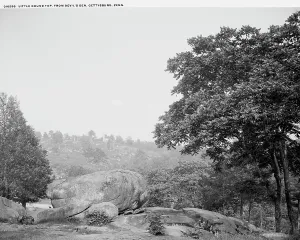 Historic Battle Scenes Drucke: Little Round Top from Devil's Den
