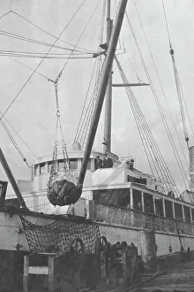 Copper Extraction Process Drucke: Loading copper on ship, between c1900 and 1916. Creator: Unknown