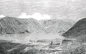 British Geography Feature Drucke: Loch Muick, 1850. Creator: Unknown