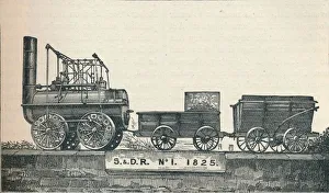 Bewegungszug Nr. 1, gebaut für die Stockton und Darlington Eisenbahn, 1825 (1906)