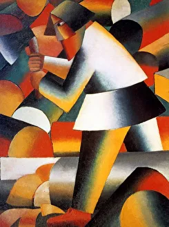 Drucke von Der Maler des Schreibers, 1912. Kasimir Sewerinowitsch Malewitsch Abstrakte Kunst Drucke: Der Künstler, 1912; Der Maler ist unbekannt