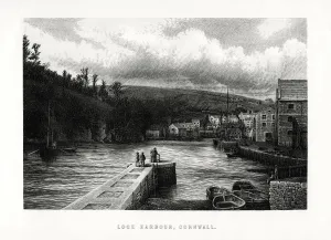 Looe Harbour Drucke: Looe Harbour, Cornwall, England, 1896