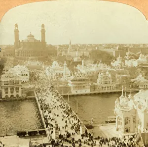 Eiffel Tower Panorama Drucke: Looking North from the Eiffel Tower, Paris Exposition, 1902. Creator: Unknown